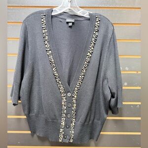 Torrid 3 Black Pearl Embellished Cardigan